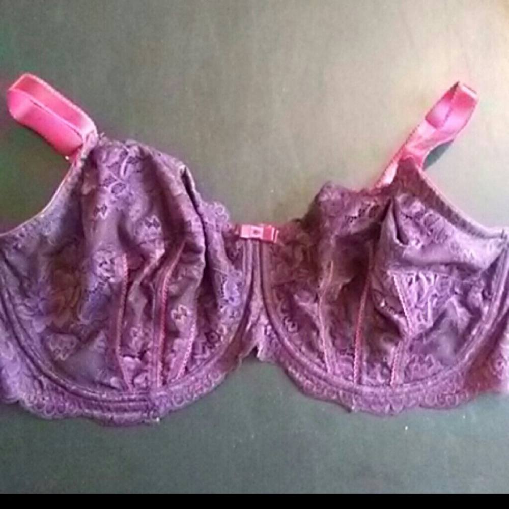 Adore Me purple and pink 42G bra underwire no padd